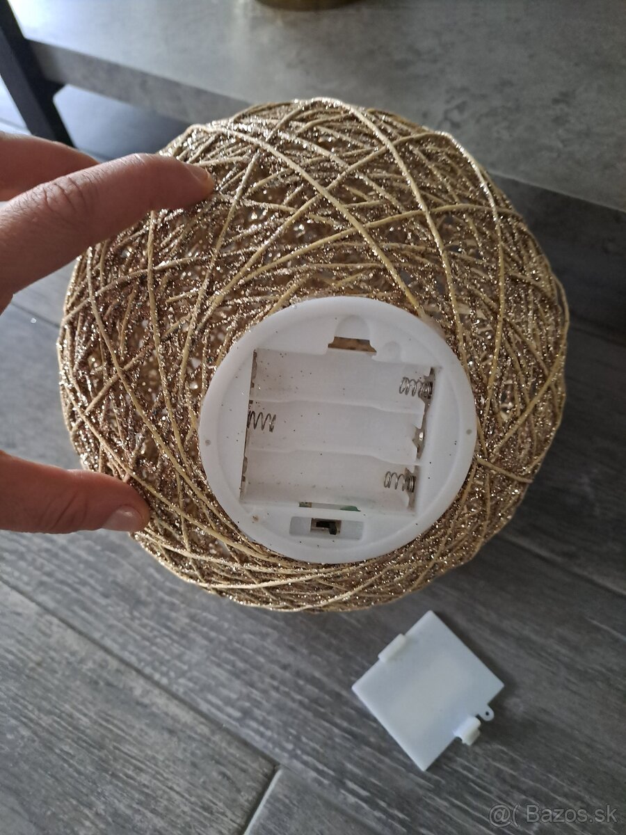 Vianočná dekorácia, svetelná guľa - 3