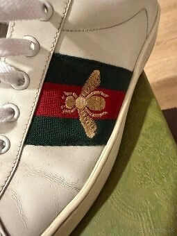 Gucci Men's Ace sneaker white bee. - 3