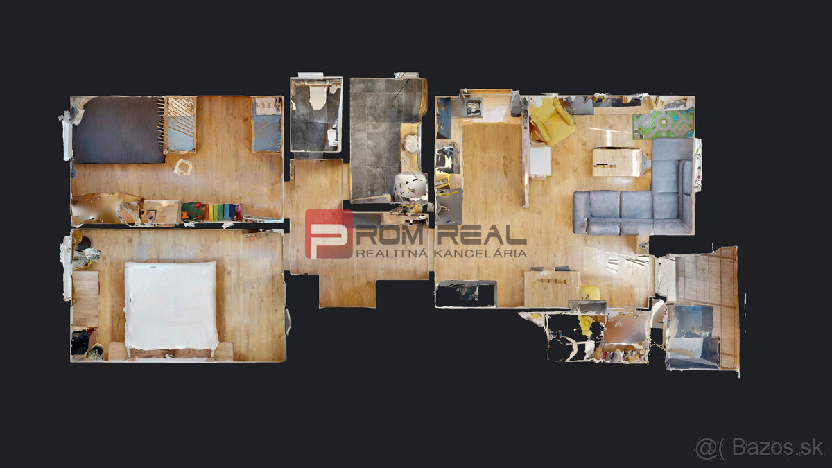 Rezervované 3 izbový byt v obci Tomášov - 3