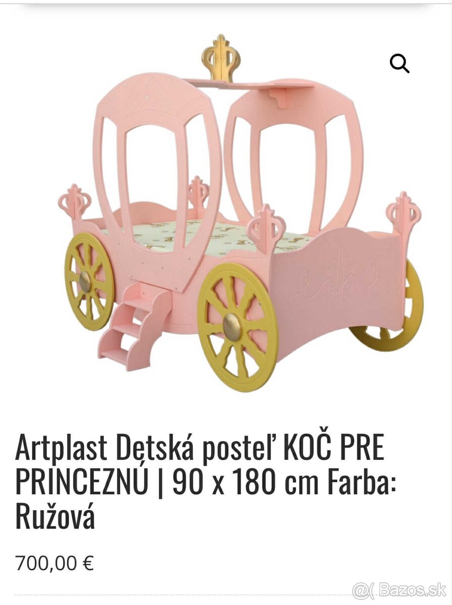 Detská posteľ koč pre princeznú - 3