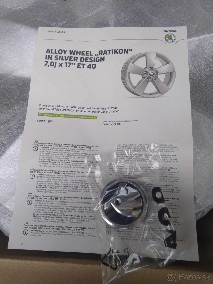 Alu 5 x 112 R 17 originál ŠKODA. - 3