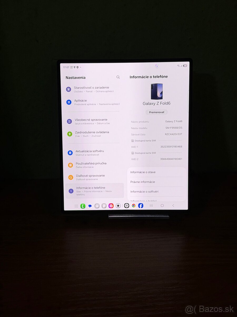 Dobrý deň Ponúkam na predaj Samsung Galaxy Z Fold 6 256GB - 3