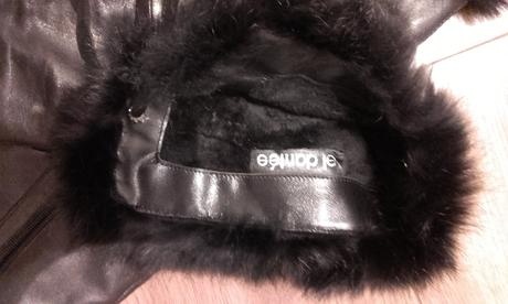 Krásne kožené čierne čižmy s kožušinkou v.39 - 3