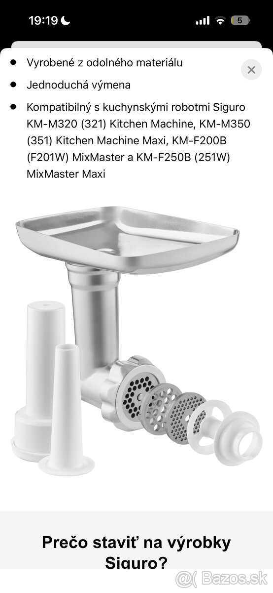 Kuchynský robot Siguro 5l - 3