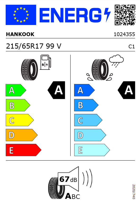 4ks NOVÉ 215/65 R17 HANKOOK, DOT2025 - 3