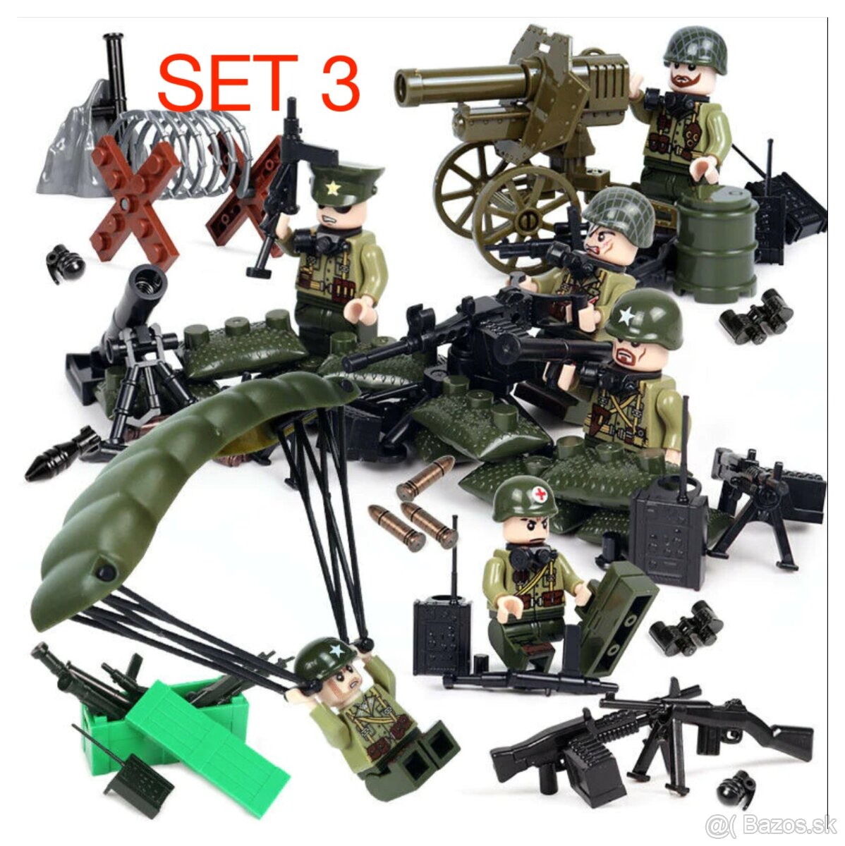 Rôzne sety vojakov 4 + doplnky - typ lego - nové - 3