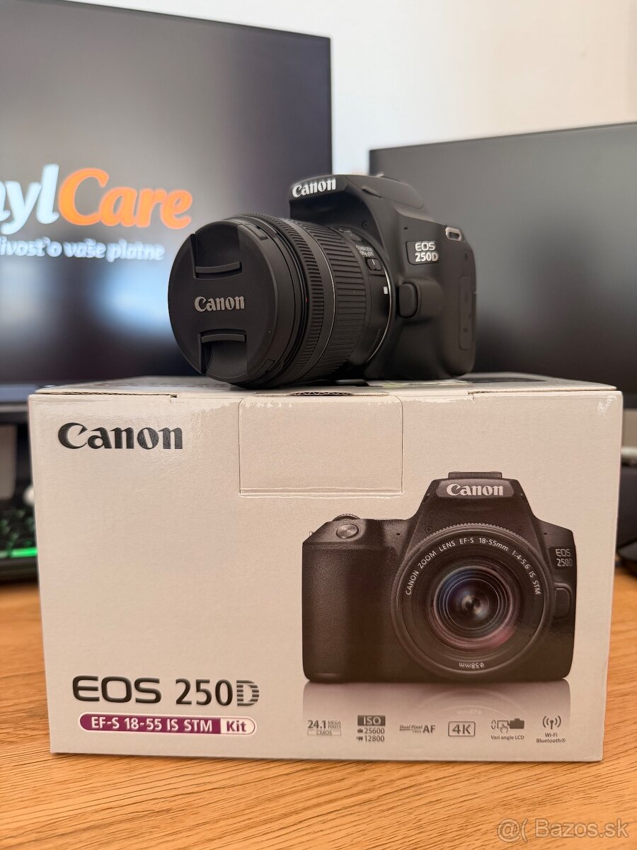 Canon EOS 250D + 2 objektívy, brašňa a SD karta - 3