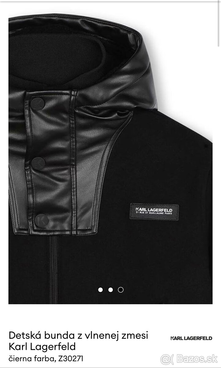 Nová detská bunda z vlnenej zmesi Karl Lagerfeld veľ.138 - 3
