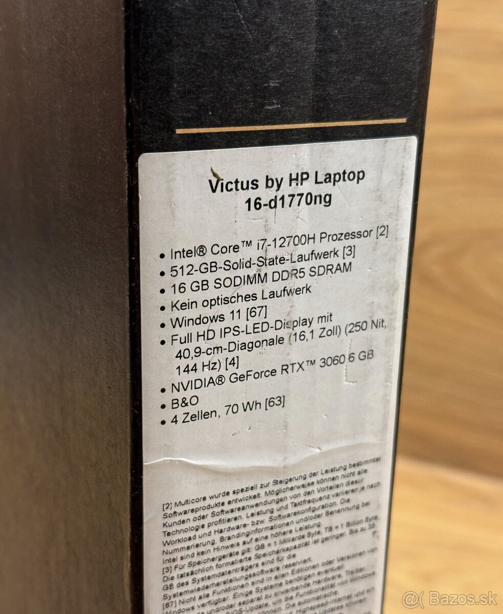 HP Victus 16 | i7-12700H | RTX 3060 | 16GB RAM | 512GB SSD - 3