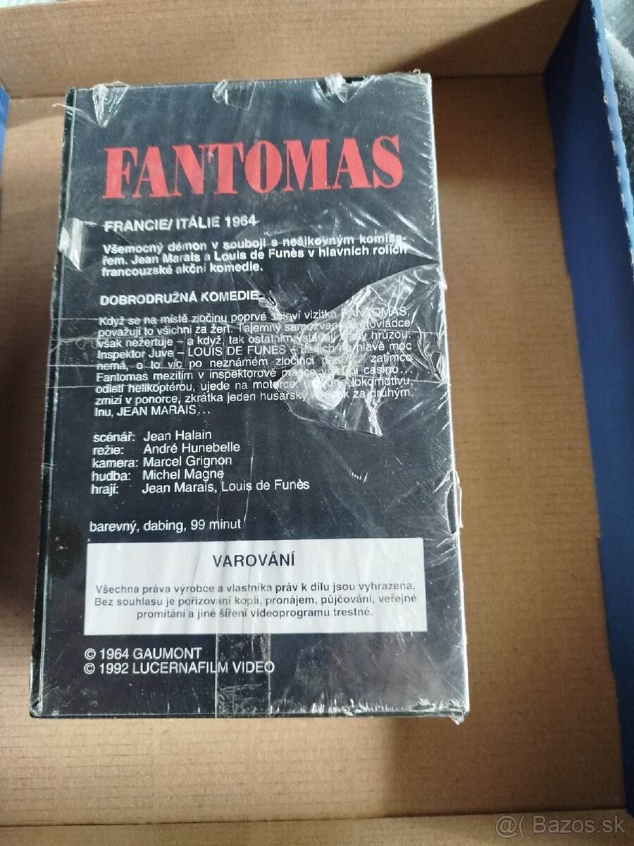 Predám VHS Fantomas nepoužité zabalené - 3