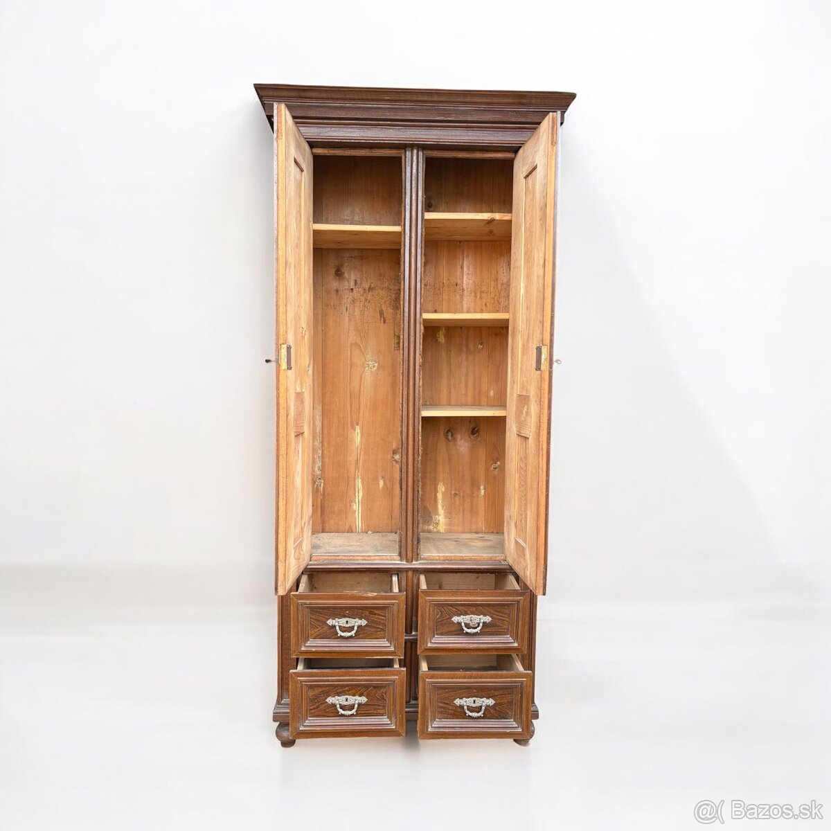 Prekrásna úzka starožitná skriňa, V207xS90xH45 - 3