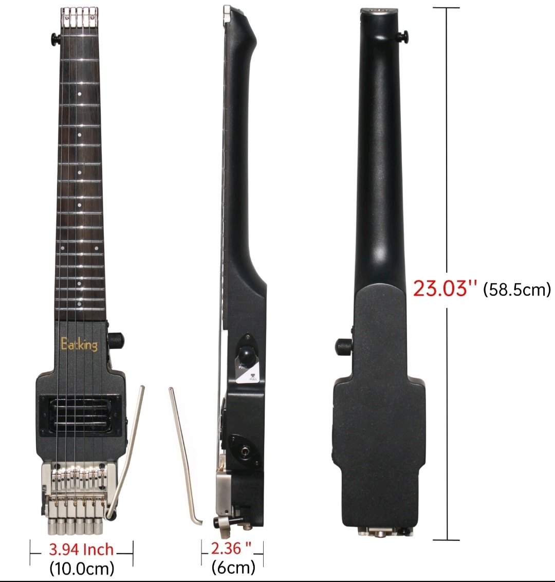 Elektricka mini cestovna gitara Batking - 3