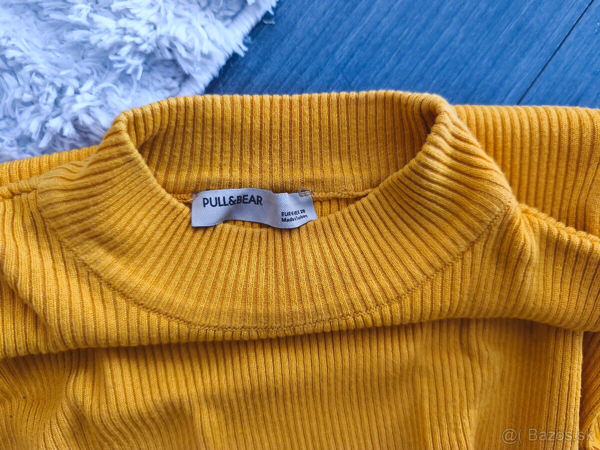 Dámsky pulóver M/38 Pull&Bear žltý - 3