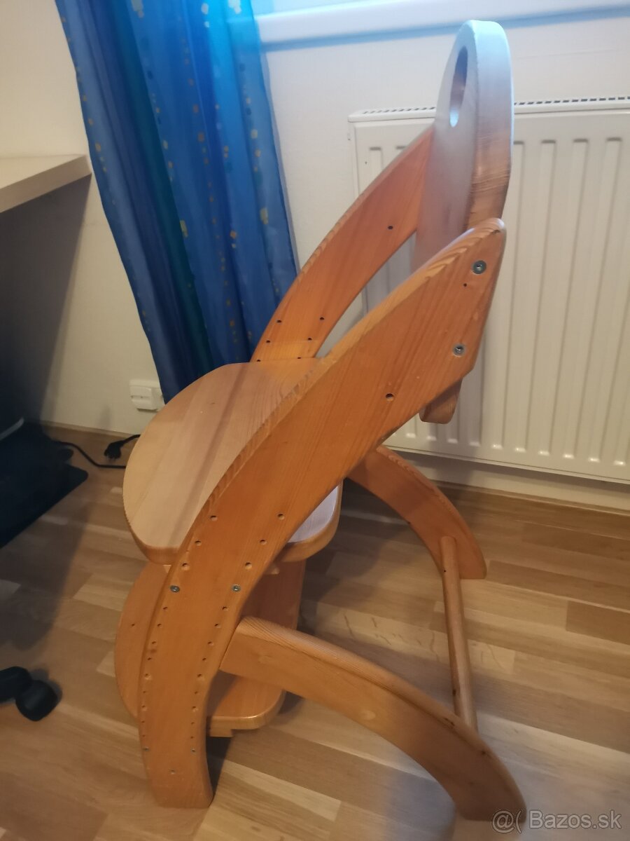 Detska drevena nastavitelna stolicka - 3