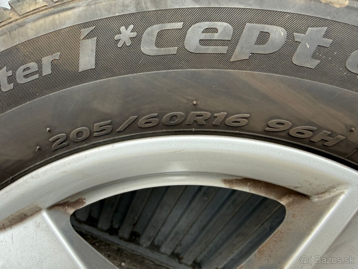 16" Elektrony 5x112 so zimnymi pneumatikami 205/60 R16 - 3