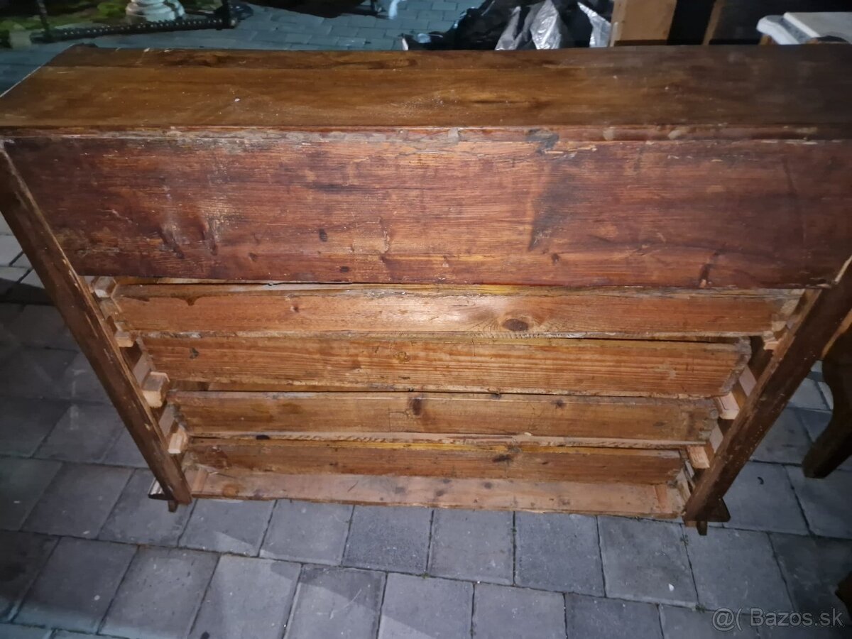 18 - Predám starožitný sekretár z masívneho orecha - 3