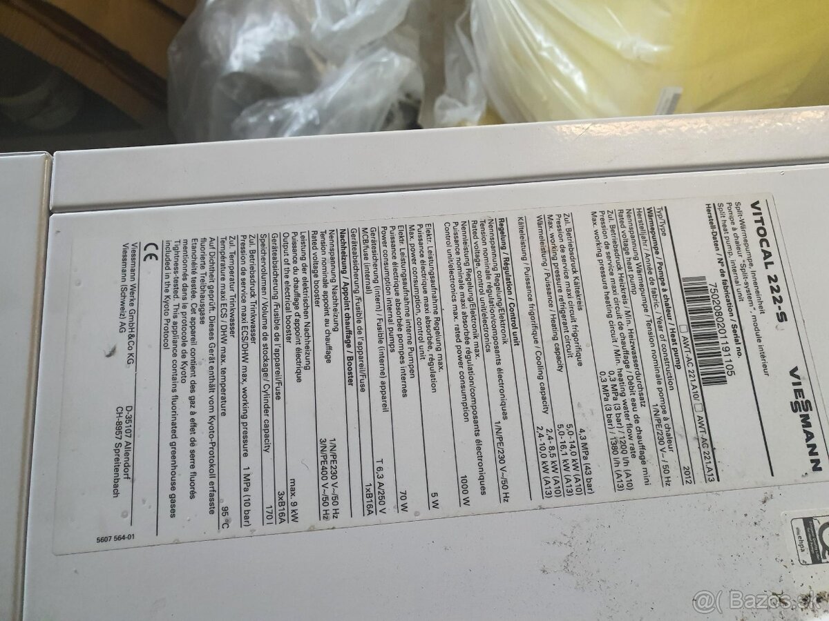 Predám tepelné čerpadlo Viessmann Vitocal 222-S - 3