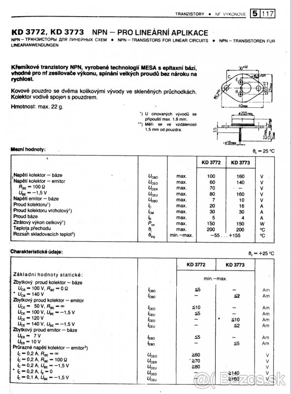 KD3772 kremíkový tranzistor NPN - 3
