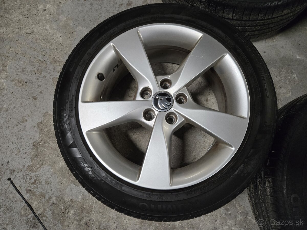 Hliníkové disky 5x100 + letné pneu 215/45r16 - 3
