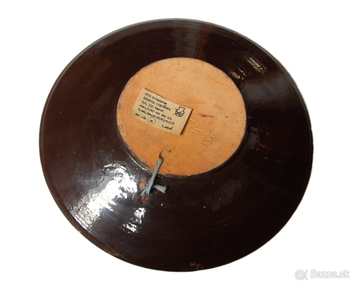 Dekorativní keramický talíř - Pozdišovce (SK) - 3