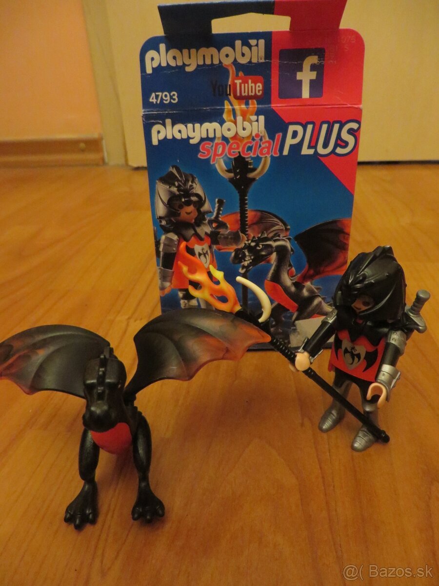 PLAYMOBIL - postavička rytiera s drakom - s krabicou - 3