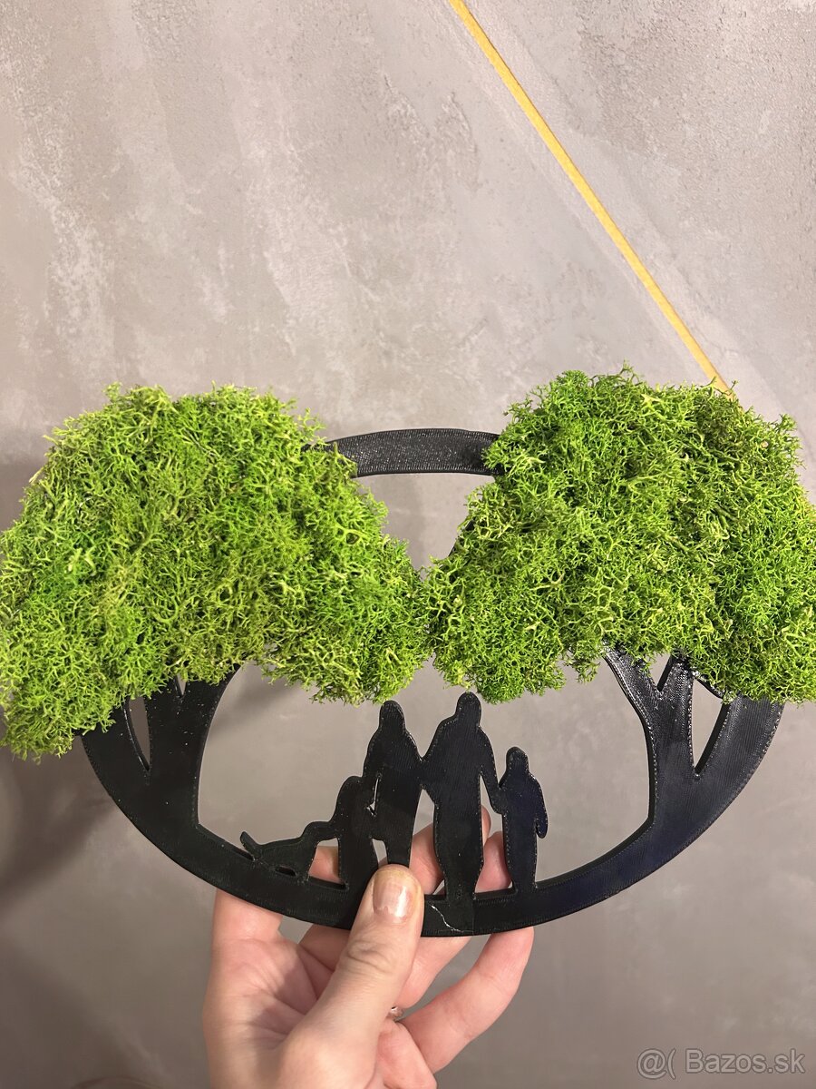 Machový obraz rodina - 3