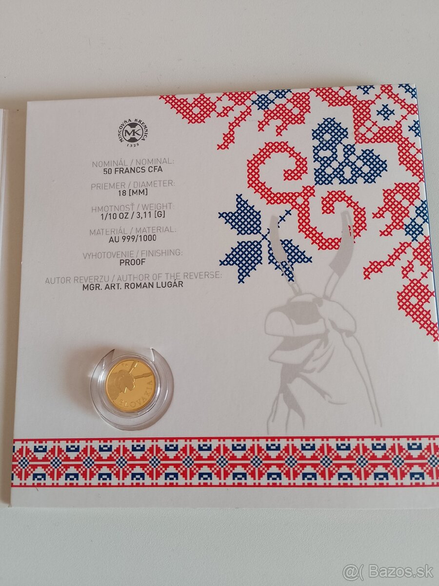 Zlatá minca 50francs - 3