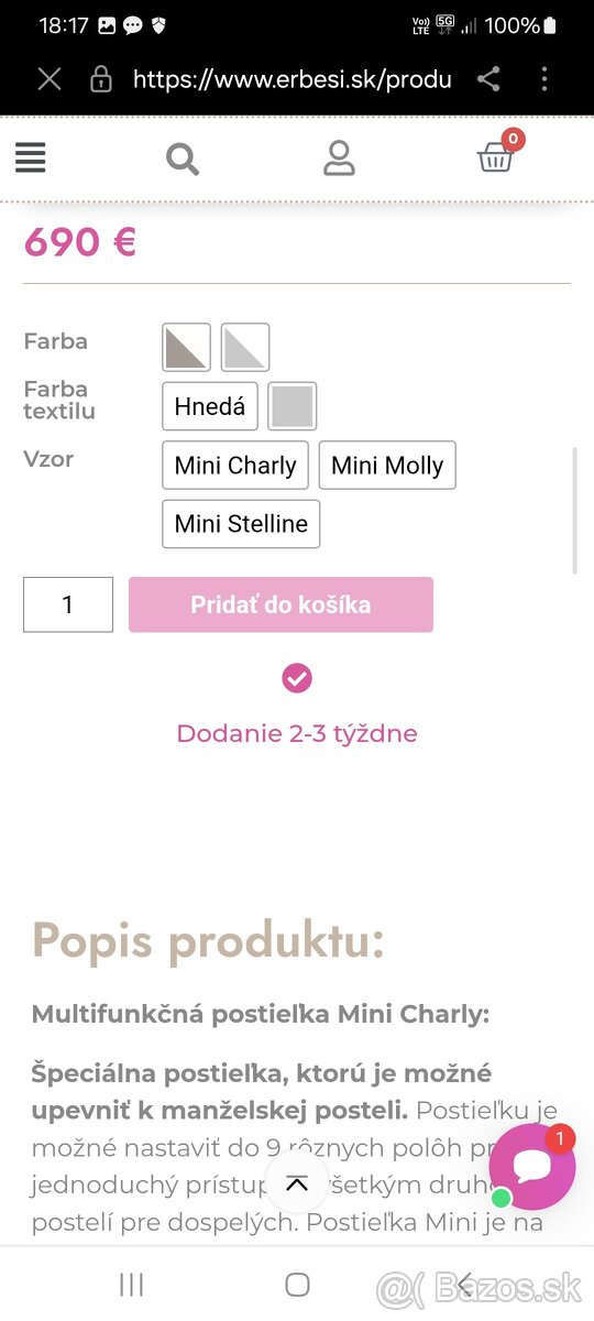 Detská postieľka Mini Charly - 3