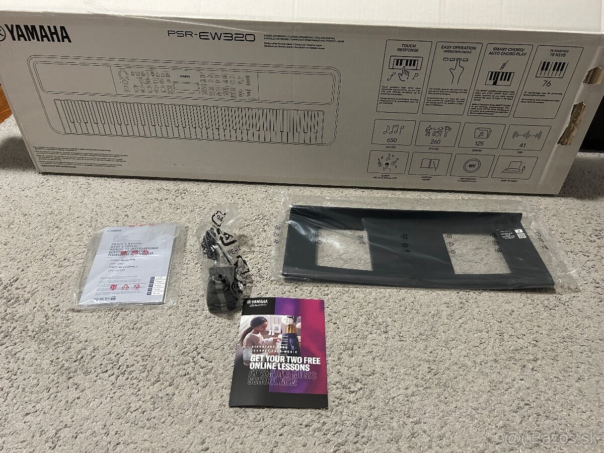 Predám klavír Yamaha PSR-EW230 -nový - 3