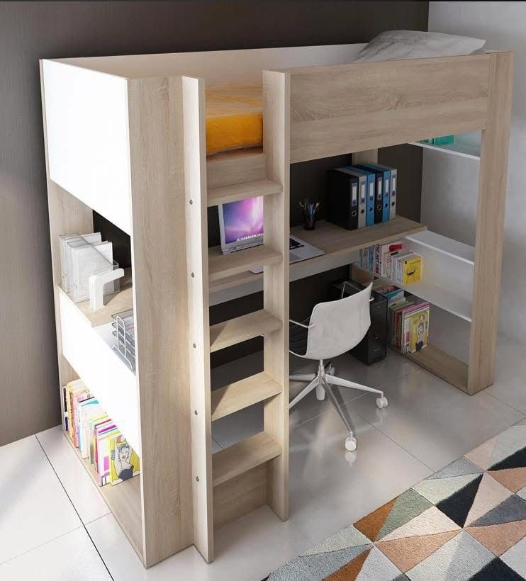 Poschodová posteľ ALDO Bo5 white, oak - 3