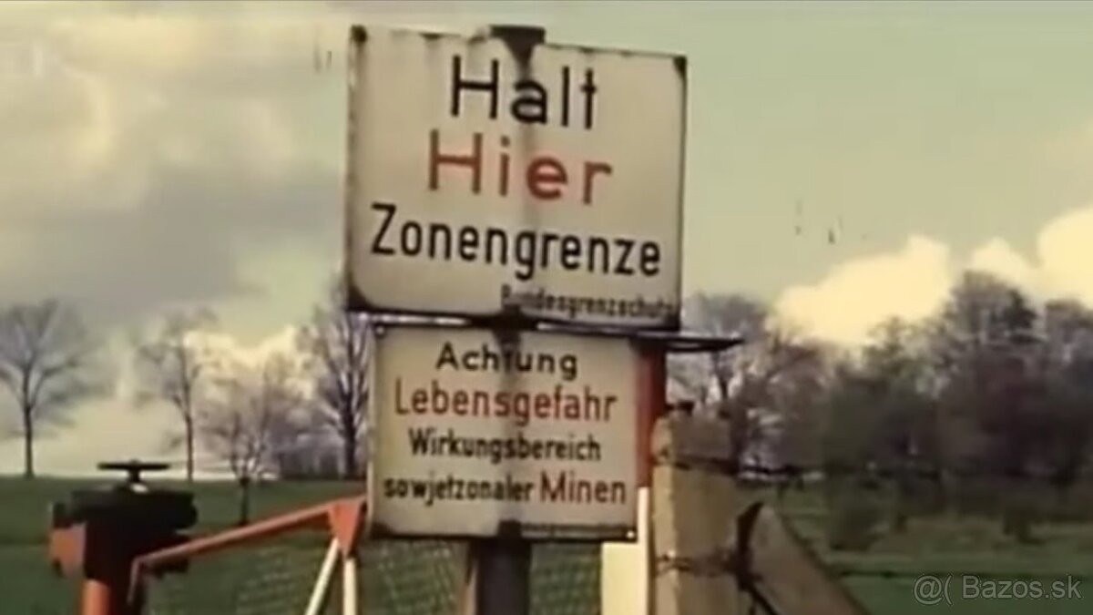 plechová cedule: Pozor Oblast působení sovětských min - 3