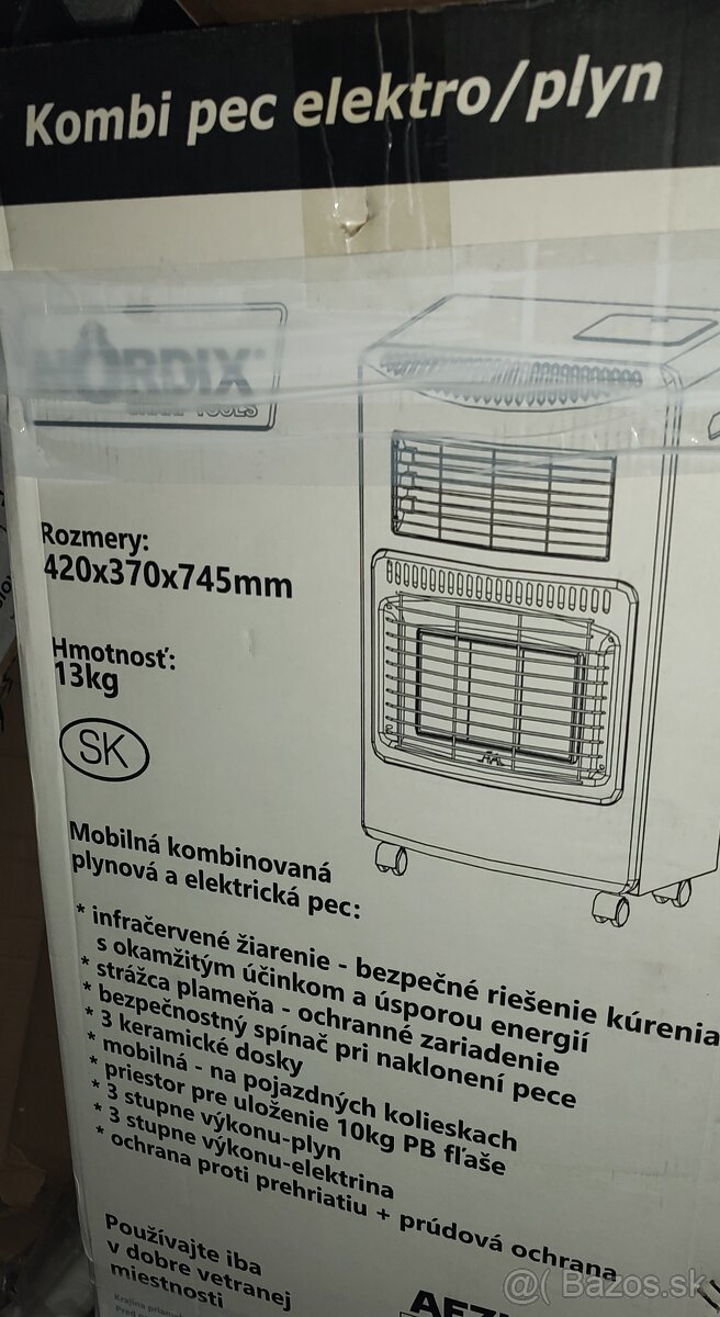 Ohrievač -Kombinovane kamna elektrika+plyn - 3