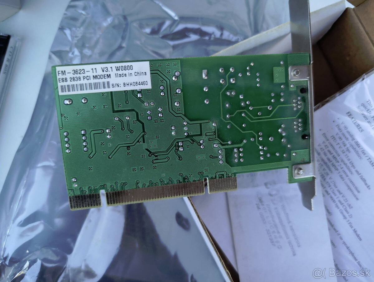Predám modem ESS 2838 PCI V.90 56K - 3