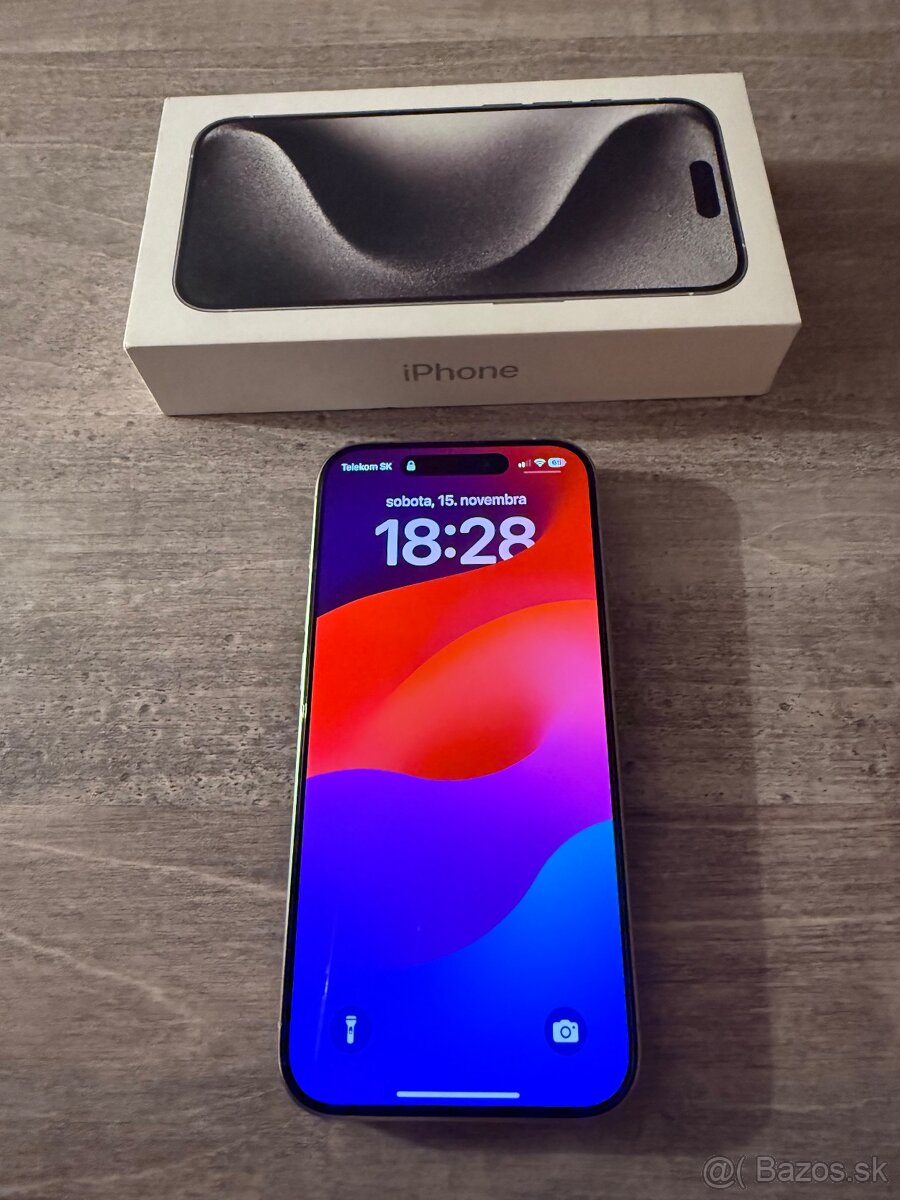 Iphone 15 Pro 512 GB biely ako nový bez škrabancov. - 3