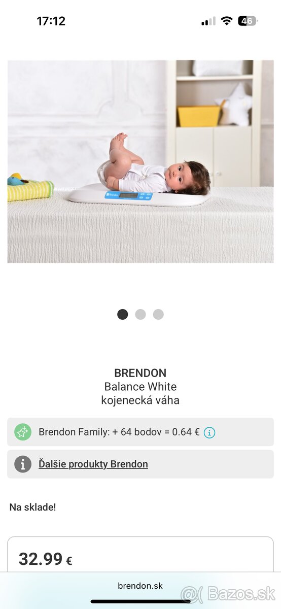 Predám Brandon balance white kojenecká váha - 3