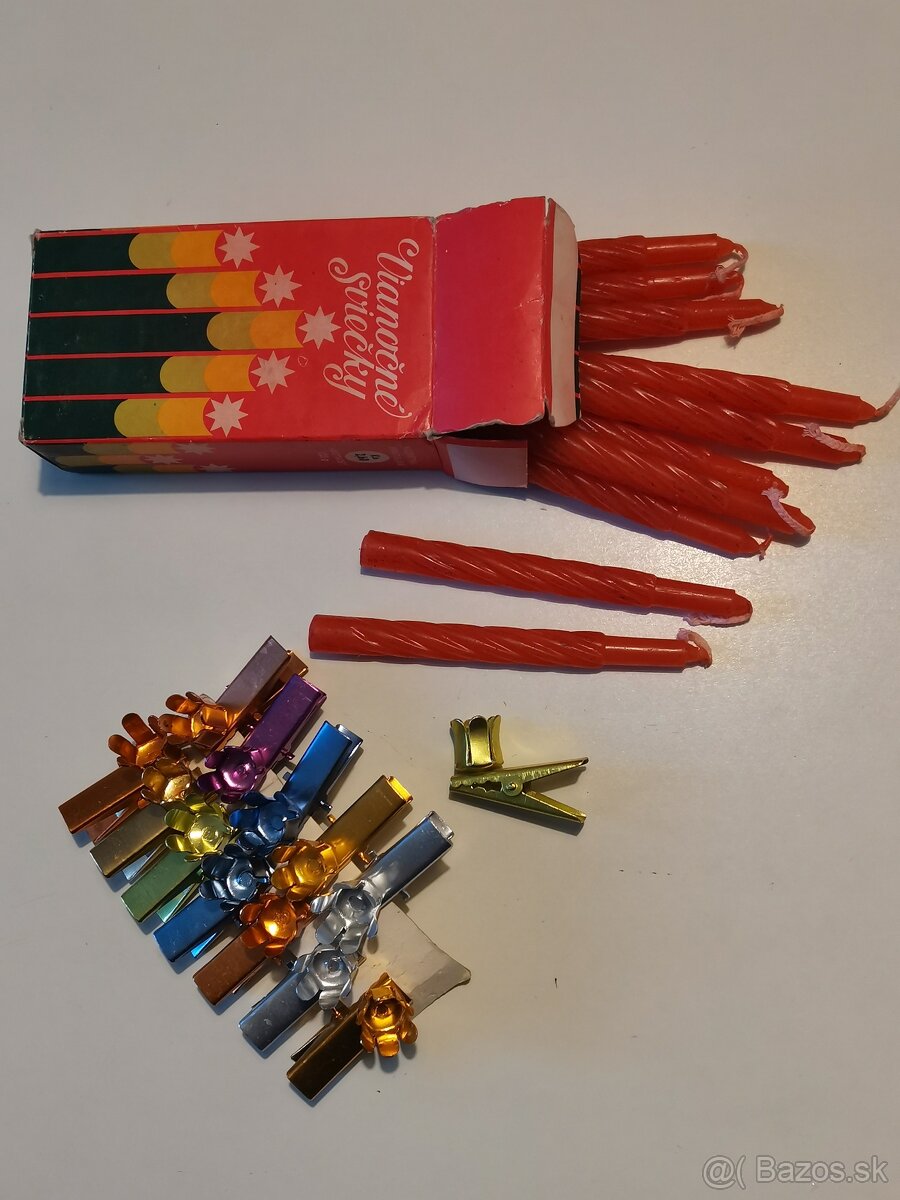 Vianočné sviečky a štipce - 3