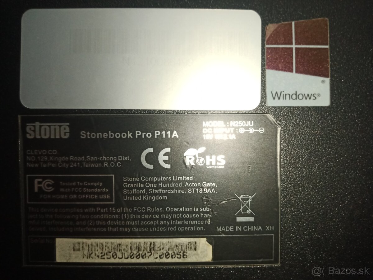 STONE CLEVO N250JU 15,6 - 3