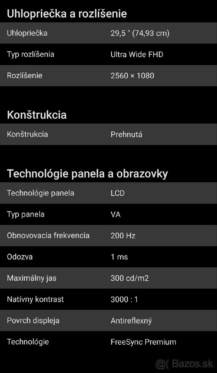 MSI Optix MAG301CR2 29.5" - 3