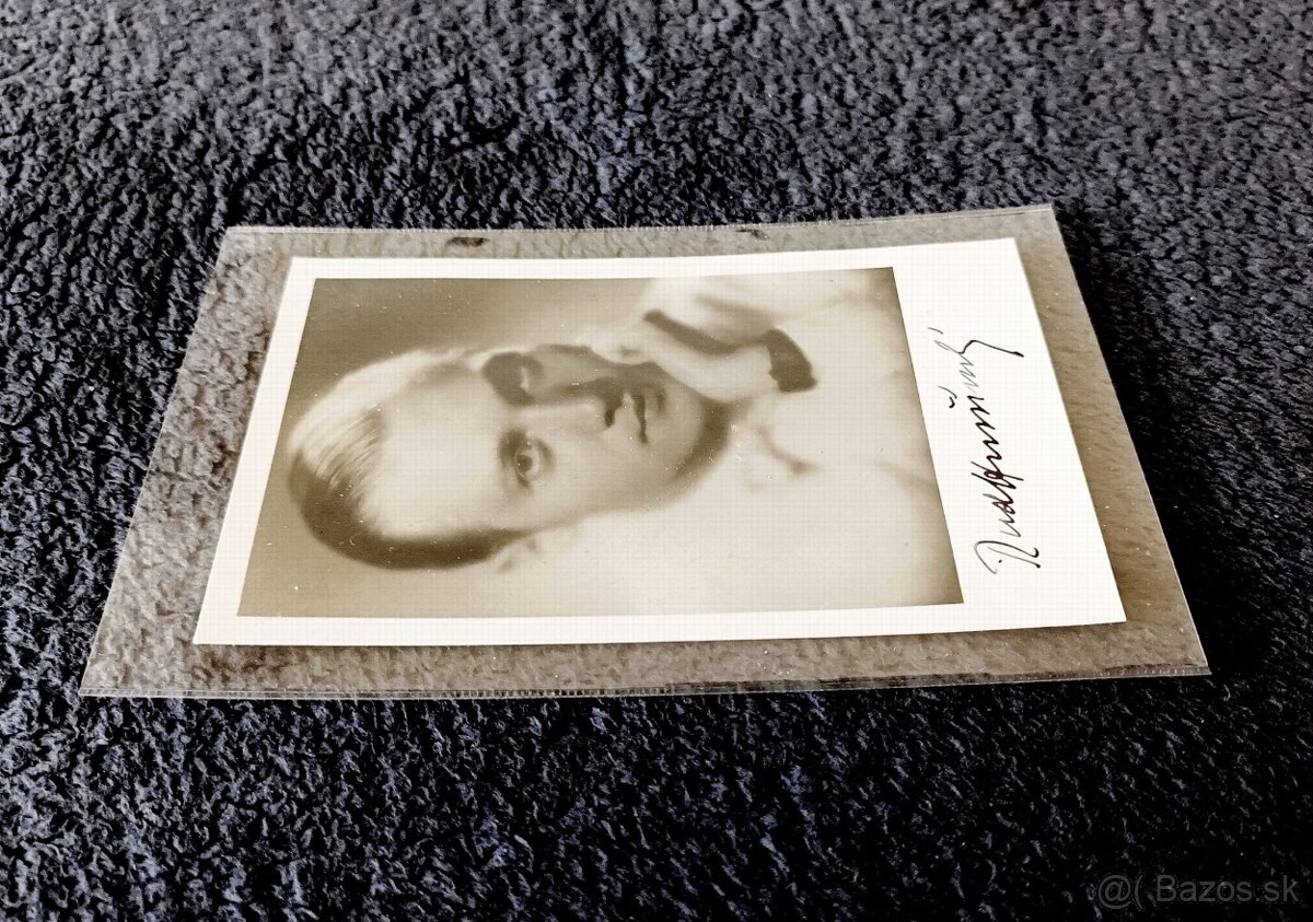 Rudolf Hrušínský – autogram, 30. léta minulého století - 3