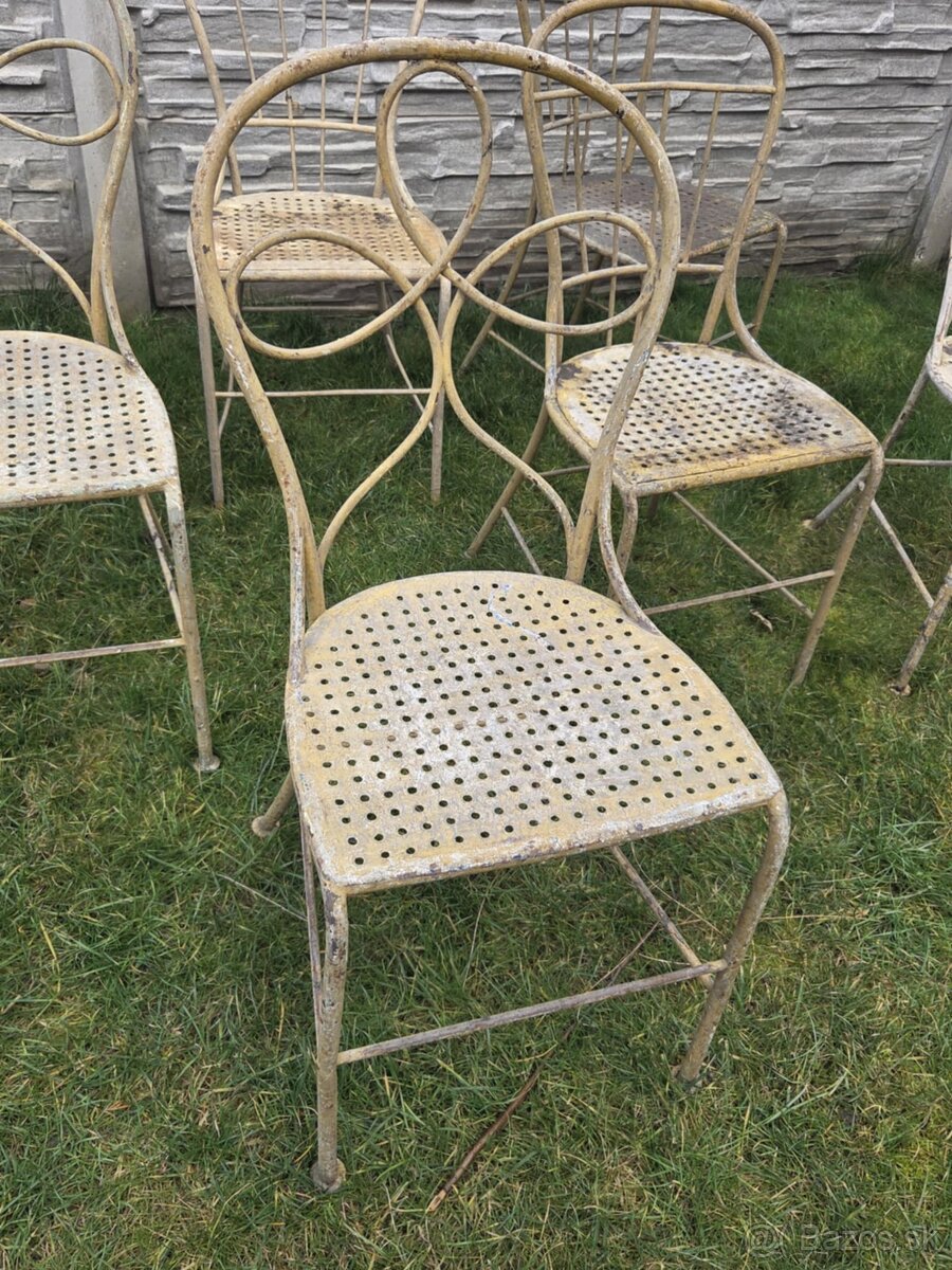 Štýlové kovové záhradné stoličky - 3
