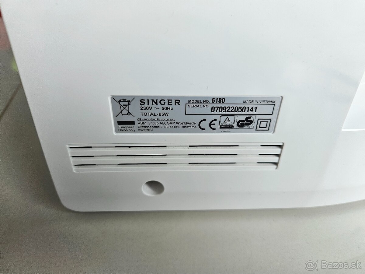 Predam sijaci stroj Singer Brillance 6180 - 3
