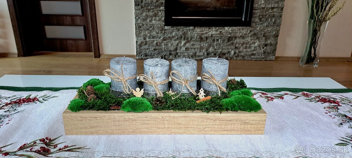 Machové adventné svietniky - 3
