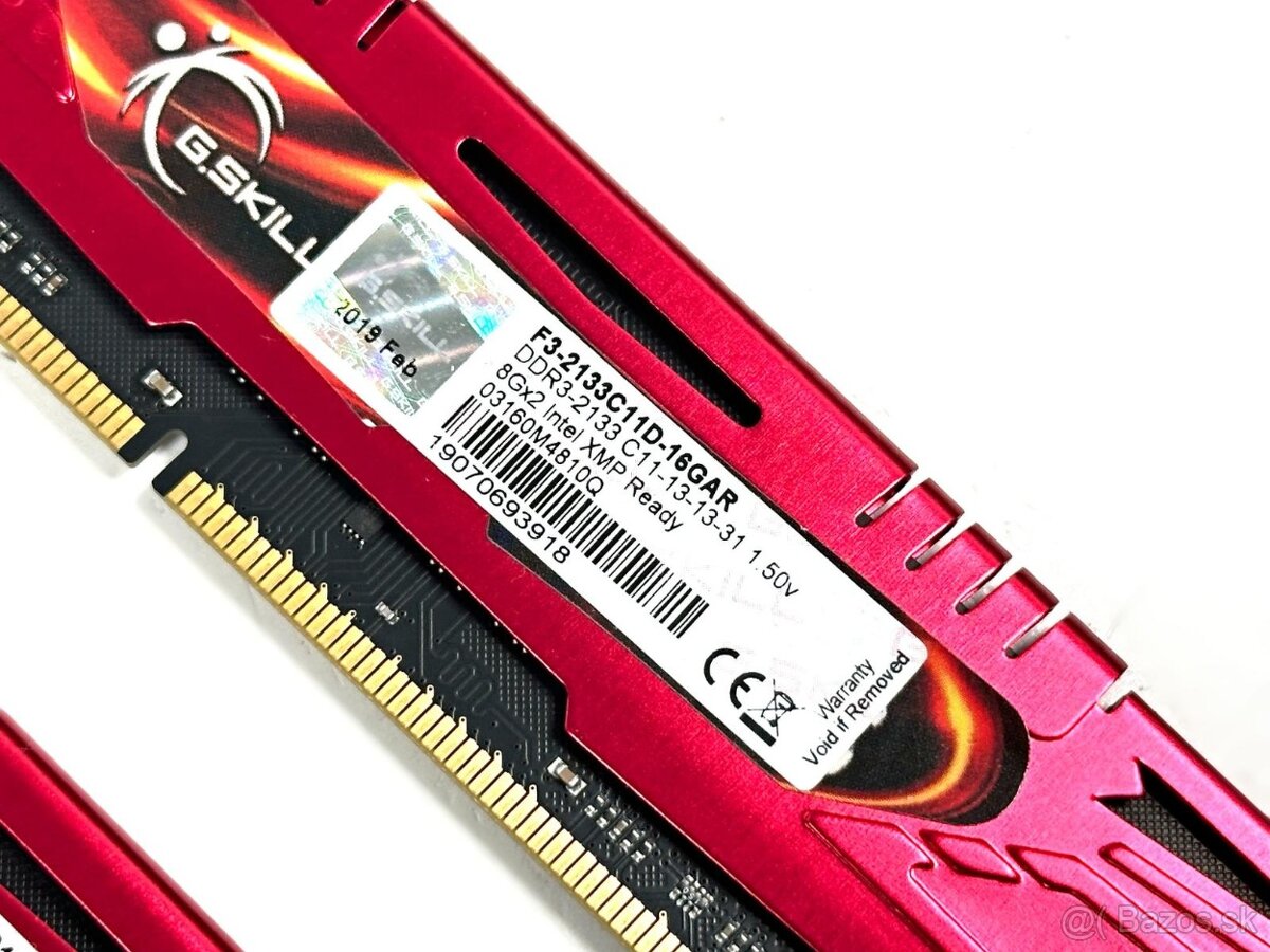 Paměť RAM 32GB DDR3 G.Skill Ares series 2133MHz CL11 (4x8GB) - 3