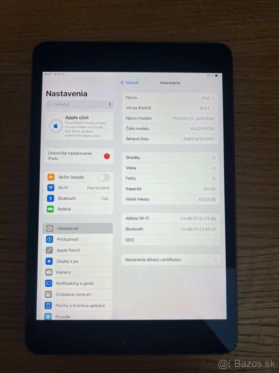 Predám iPad MINI 5th. 64GB, TOP stav, VOLNY - 3