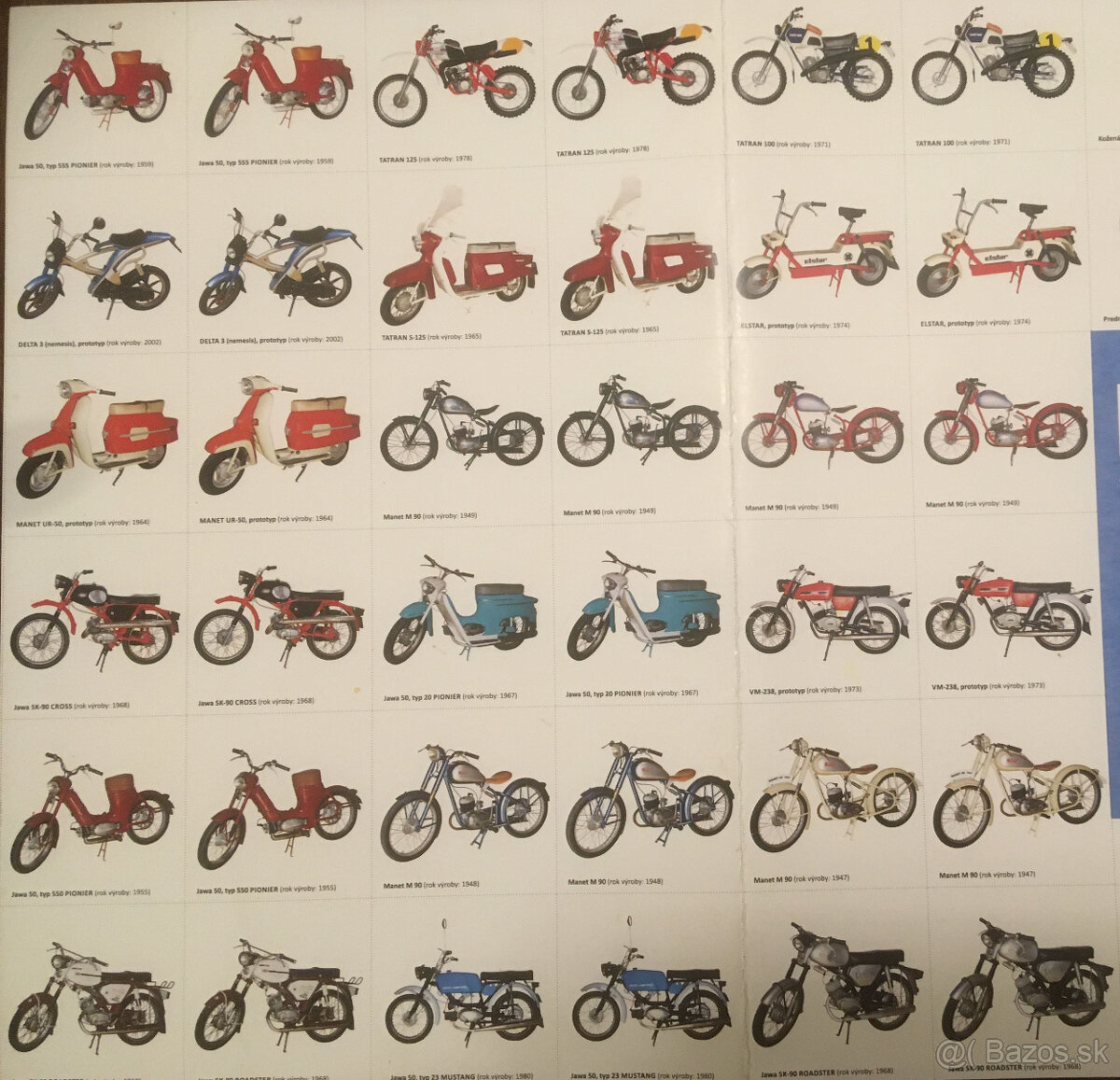 Plagát Jawa Pionier a Tatran S 125, pexeso - 3