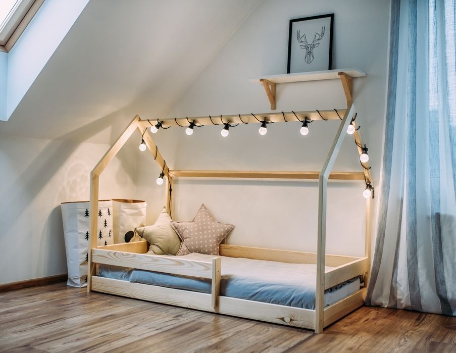 Detská drevená posteľ Domček 160x80 - 3