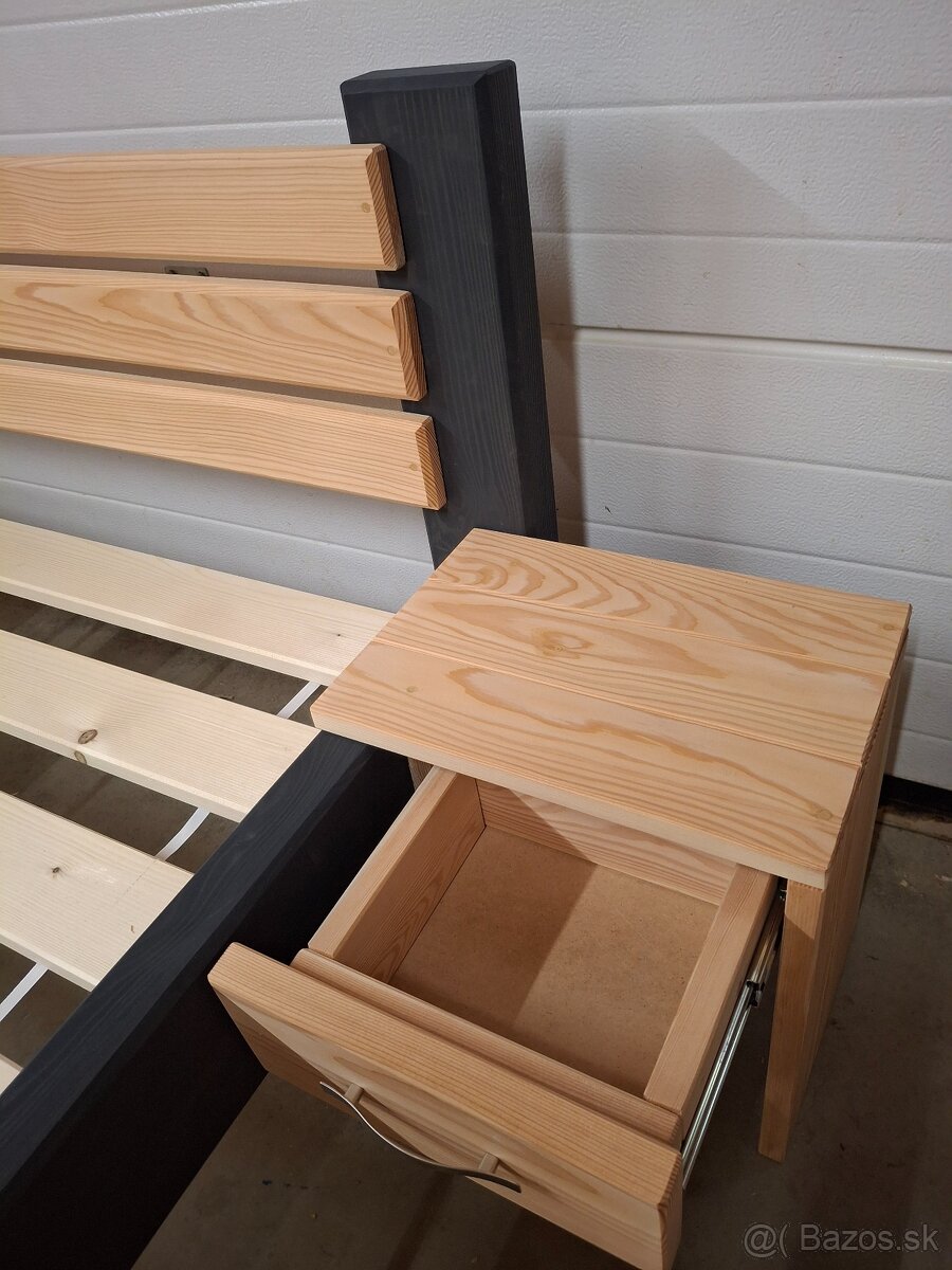 Manželská posteľ- masiv - 3