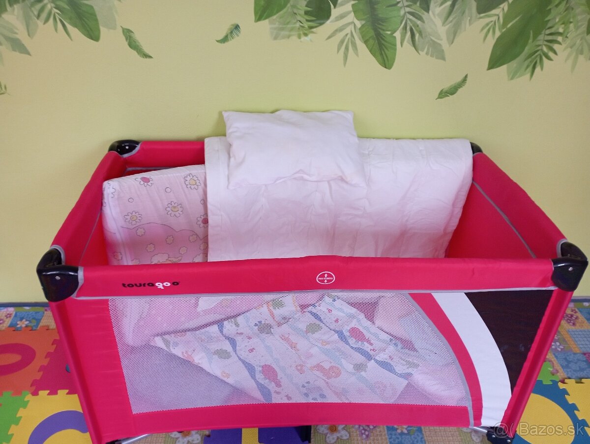 Cestovná postieľka + matrac + perinka a vankúšik - 3