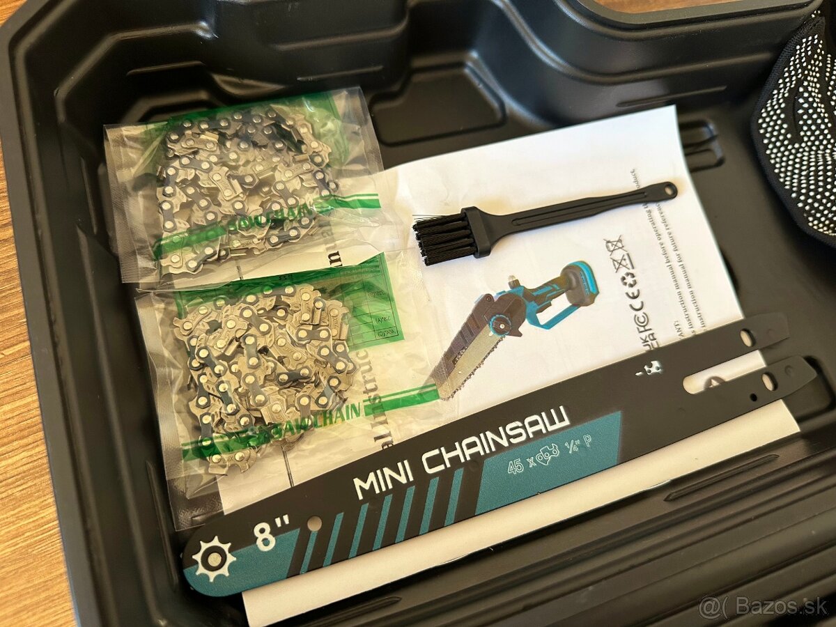 AKU bezuhlíková reťazová píla s mazaním 2x 20 lišta 3x reťaz - 3