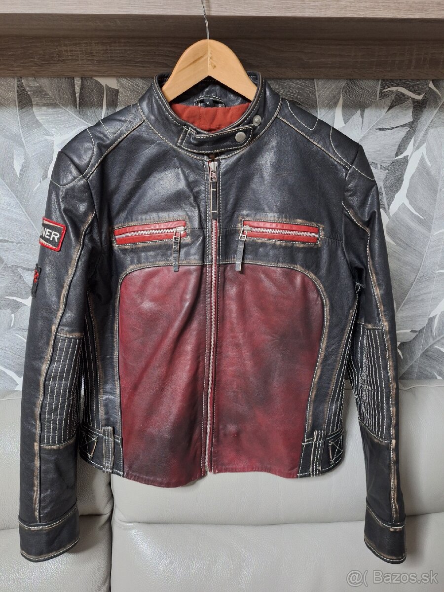 Kožená bunda zn. DIFFERENT veľ. XL - 3